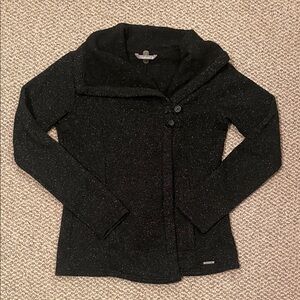 Smartwool Women's Speckled Black Cowl Neck Sweater